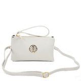 Canvas Crossbody Bag with Metal Detail and External Zip Pocket in Multiple Colors