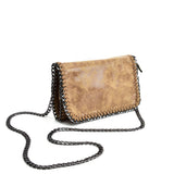 Bright Leather Bag with Chain Handle, High-Quality Material, Spacious and Versatile, Sleek and Modern Design