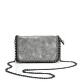 Bright Leather Bag with Chain Handle, High-Quality Material, Spacious and Versatile, Sleek and Modern Design