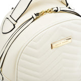 Sally Young - Solid Color Backpack With Hardware Decoration, Adjustable Strap, High Quality PU Material