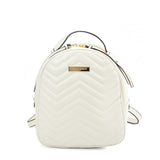 Sally Young - Solid Color Backpack With Hardware Decoration, Adjustable Strap, High Quality PU Material