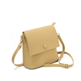 Simple PU Handbag With Flap and Zip Top Closure For Women