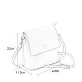 Simple PU Handbag With Flap and Zip Top Closure For Women