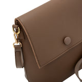 Simple PU Handbag With Flap and Zip Top Closure For Women