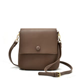 Simple PU Handbag With Flap and Zip Top Closure For Women