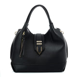 Pure Color Set Bag With Buckle Design And Metal Ring Decoration, Handbag, Crossbody Bag & Purse