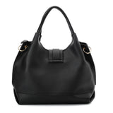 Pure Color Set Bag With Buckle Design And Metal Ring Decoration, Handbag, Crossbody Bag & Purse