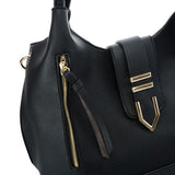 Pure Color Set Bag With Buckle Design And Metal Ring Decoration, Handbag, Crossbody Bag & Purse