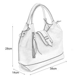 Pure Color Set Bag With Buckle Design And Metal Ring Decoration, Handbag, Crossbody Bag & Purse