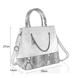 Khaki Simple Handbag Bag with Chain and Lock Decoration for Women