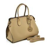 Apricot & Black Simple Tote Bag with Sequins Design - Elegant and Practical Women's Handbag