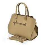 Apricot & Black Simple Tote Bag with Sequins Design - Elegant and Practical Women's Handbag