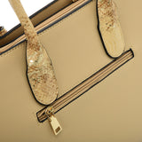 Apricot & Black Simple Tote Bag with Sequins Design - Elegant and Practical Women's Handbag