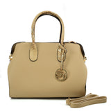 Apricot & Black Simple Tote Bag with Sequins Design - Elegant and Practical Women's Handbag