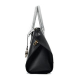 Apricot & Black Simple Tote Bag with Sequins Design - Elegant and Practical Women's Handbag