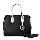 Apricot & Black Simple Tote Bag with Sequins Design - Elegant and Practical Women's Handbag