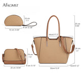AFkomst High Quality Female Bags Set Fashion, Stylish and Chic Look, Adjustable Strap, Comfortable Handle, Quality Zipper