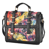Large Capacity Handbag With Watercolor And Buckle Flap Design
