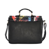 Large Capacity Handbag With Watercolor And Buckle Flap Design