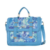 Large Capacity Handbag With Watercolor And Buckle Flap Design