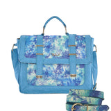 Large Capacity Handbag With Watercolor And Buckle Flap Design