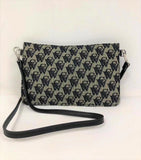 Compact Grey Canvas Crossbody Bag with Adjustable Straps - Stylish and Versatile for Daily Use
