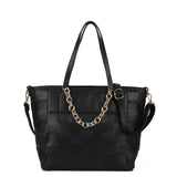 Stylish PU Handbag with Two Big Compartments and Adjustable Strap