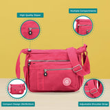 Solid Color Sports Waist Versatile Bag, Multiple Compartment, Adjustable Strap