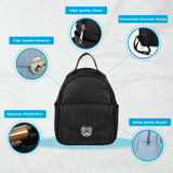 PU Leather Bag with Zipper Closure, Two Compartments, Personality Grab Design, and Adjustable/Detachable Shoulder Strap - Stylish and Functional Shoulder Bag for Work, School, and Everyday Use