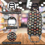 Shopping Trolley, Lightweight and Portable, Made From High Quality Oxford Fabric, Stylish Patterns, 30L