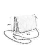 Bright Leather Bag with Chain Handle, High-Quality Material, Spacious and Versatile, Sleek and Modern Design
